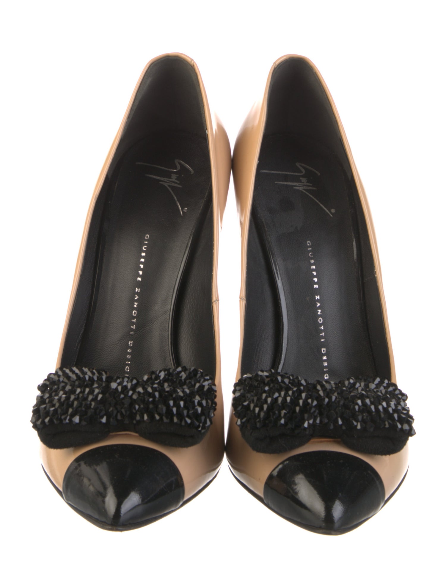 Giuseppe Zanotti Patent Leather Colorblock Pattern Pumps